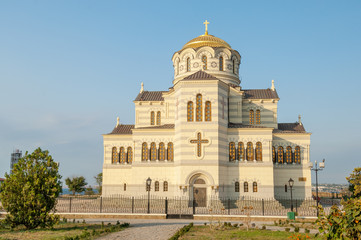 Saint Vladimir Russian Orthodox Cathedral, built in XIX century on the site of ancient Creek colony Chersonesos in Sevastopol, Crimea