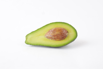 ripe avocado on a light white background