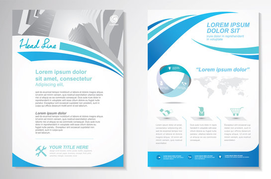 Template vector design for Brochure, AnnualReport, Magazine, Poster, Corporate Presentation, Portfolio, Flyer, infographic, layout modern with size A4, Front and back, Easy to use and edit.