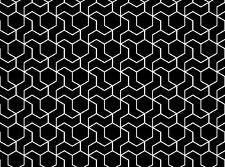 The geometric pattern with lines. Seamless vector background. White and black texture. Graphic modern pattern. Simple lattice graphic design