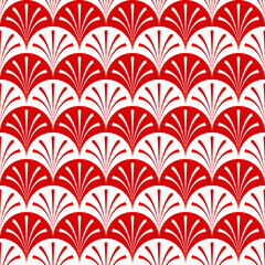 Naklejka na ściany i meble Seamless Pattern Design with Red and White Color