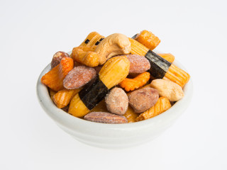 nuts or mix nuts and snack on a background new.