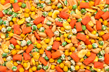 nuts or mix nuts and snack on a background new.