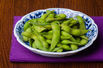 bean or Green Japanese Soybean on a background new.