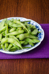 bean or Green Japanese Soybean on a background new.