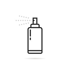 thin line bottle with aerosol spray