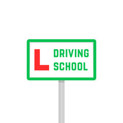 driving school like learner driver plate