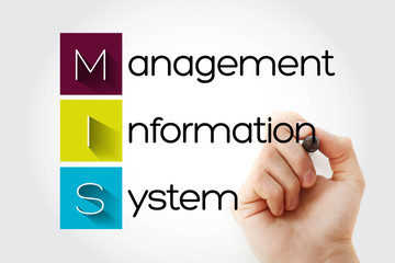 MIS - Management Information System acronym, business concept background © dizain