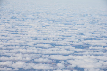 Photography of clouds made from airplane