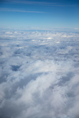 Fototapeta na wymiar Photography of clouds made from airplane