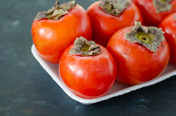 Persimmon fruit ,close up.