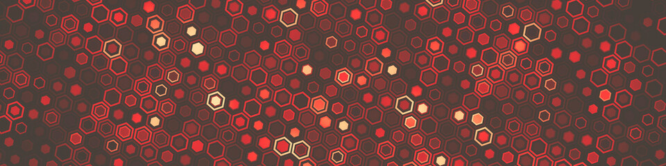 Technological honeycomb illustration. Futuristic technology background with hexagons.