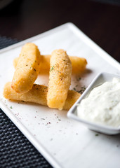 cheese sticks mozzarella fry eat tasty snack healthy yellow restaurant dinner food fresh