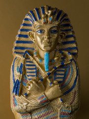 Figure representing the sarcophagus of Tutankhamun,
