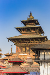 Pagoda of a historic temple  at Durbar square in Kathmandu, Nepal