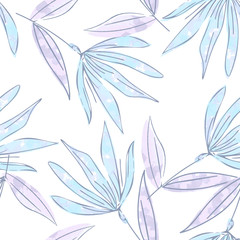 Watercolor Flowers Seamless Pattern. Vector Background.