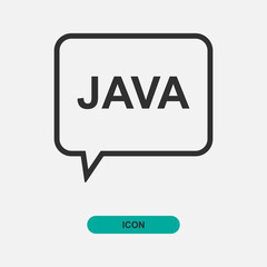 Java icon isolated on white background. Vector illustration.