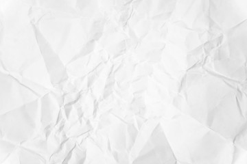 Paper texture Crumpled White.Top view.