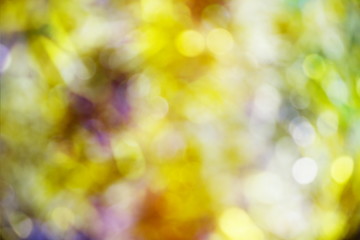 Abstract Yellow light bokeh background