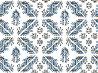 Geometric pattern etnic indian ornamental on color background. Navajo motif texture ornate  design for surface print. Home decor.