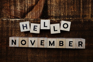 Hello November alphabet letters © may1985