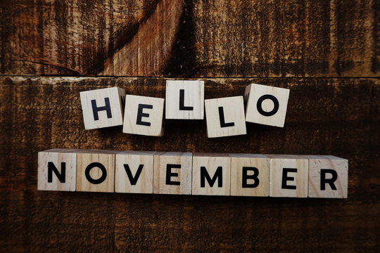 Hello November alphabet letters