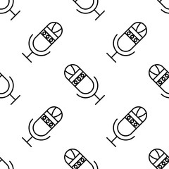 Microphone Icon Seamless Pattern