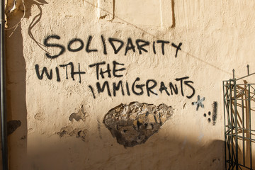 Grafitto "Solidarity" in Iraklion, Kreta, Griechenland