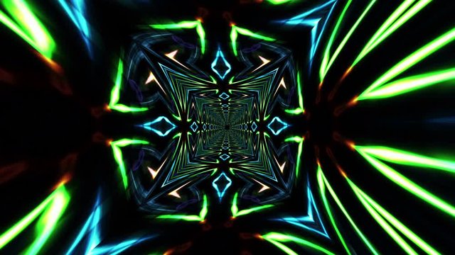 Abstract Explosive Cyberspace Animation Background, Loop, 4k