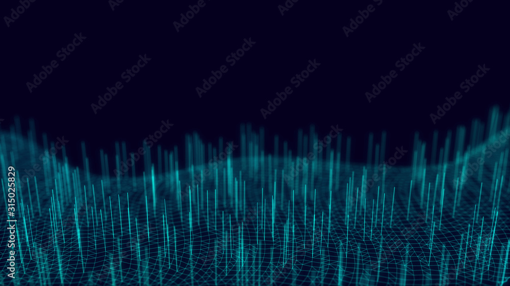 Poster digital technology background. abstract connections. futuristic sci-fi user interface concept with g