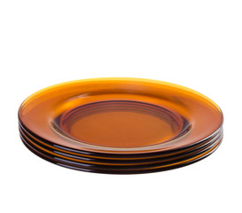 plate or empty glass plate on a background new.