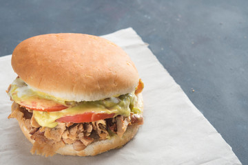 Sandwich Churrasco italiano typical chilean food