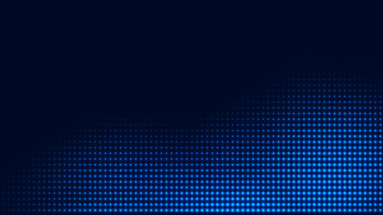 Naklejka premium Dot blue pattern screen led light gradient texture background. Abstract technology big data digital background. 3d rendering.