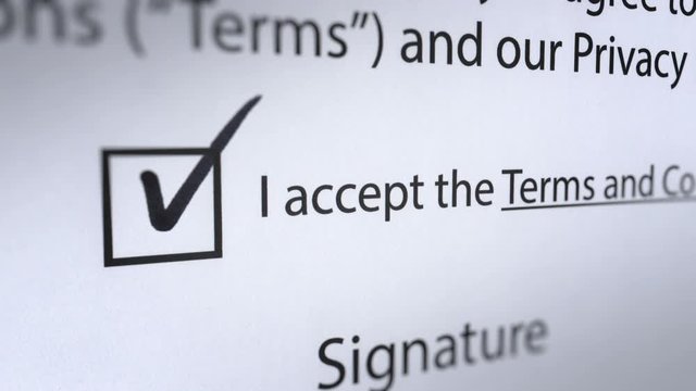 Animated Terms and Conditions Agreement Form