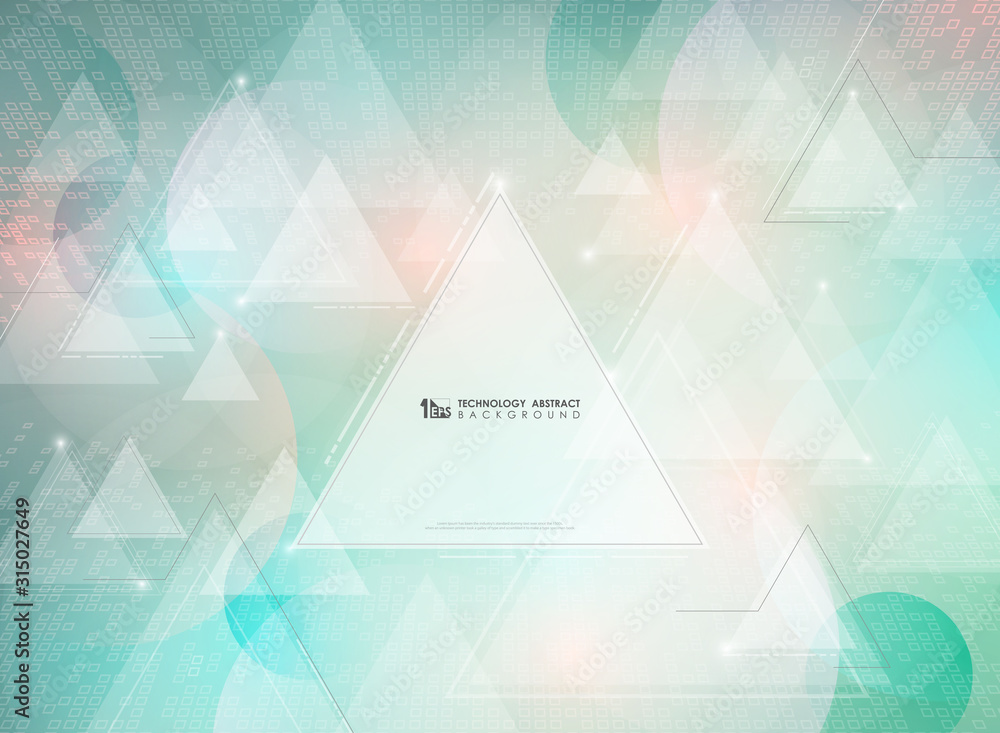 Poster abstract triangles pattern design of futuristic business decorative background. illustration vector 