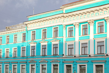 Historic Building St. Petersburg Beautiful building in turquoise color