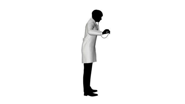 Doctor Silhouette with a stethoscop