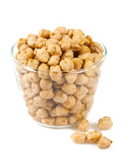 dried chickpeas isolated on white