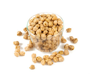 dried chickpeas isolated on white