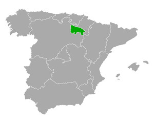 Karte von La Rioja in Spanien