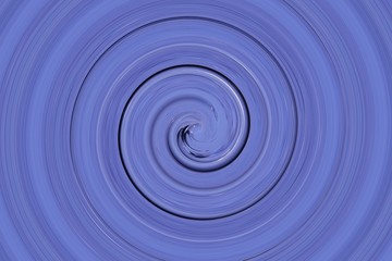 Una espiral de color azul. Un colorido giro al infinito.