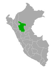 Karte von San Martin in Peru