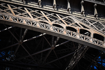 close up view of the eifel tour in Paris