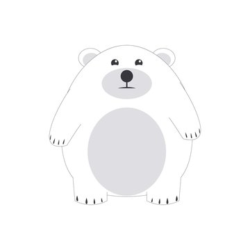 Illustration of Polar Bear vector, international Polar Bear day