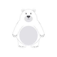 Illustration of Polar Bear vector, international Polar Bear day