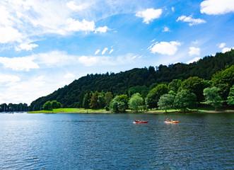 Fototapeta na wymiar Landscape of Lake Windermere at Lake district national park in United Kingdom