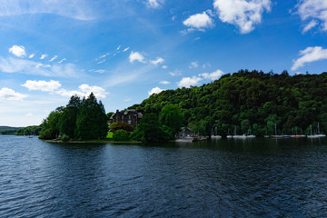 Landscape of Lake Windermere at Lake district national park in United Kingdom