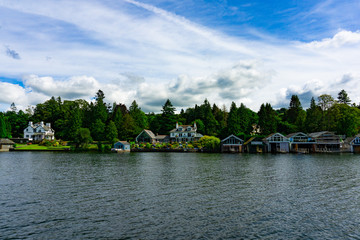 Landscape of Lake Windermere at Lake district national park in United Kingdom