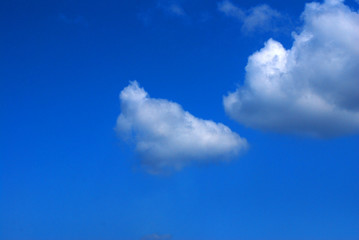 Naklejka na ściany i meble Nature Cleary blue Sky and White Clouds Texture Background