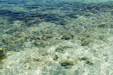Fototapeta na wymiar Closeup Clear sea - nature texture background - at phuket thailand 